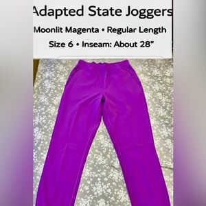 Lululemon Adapted State High-Rise Jogger 28" Moonlit Magenta Size 6